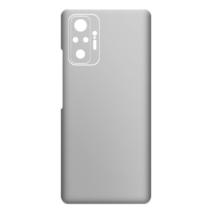 Folie Skin SILKASE pentru Xiaomi Redmi Note 10 Pro, alb mat, protectie spate telefon