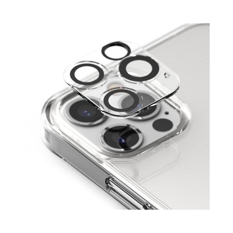 Set 2 x Folie Sticla Securizata Pentru Camera Ringke Compatibila Cu iPhone 12 Pro, Transparenta