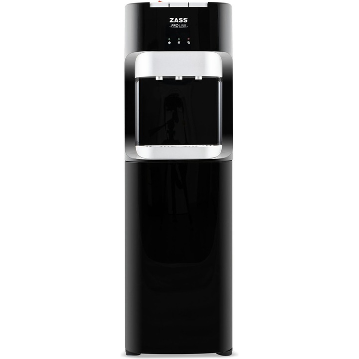 Диспенсър за вода Zass ZWD 20 C Black с местоположението на бутилката в основата, Топла/Студена вода