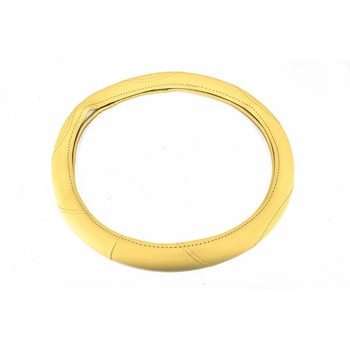 Husa volan IdealSTORE FX62 din imitatie de piele, marime M, culoare bej Husa volan IdealSTORE FX62 din imitatie de piele, marime M, culoare bej