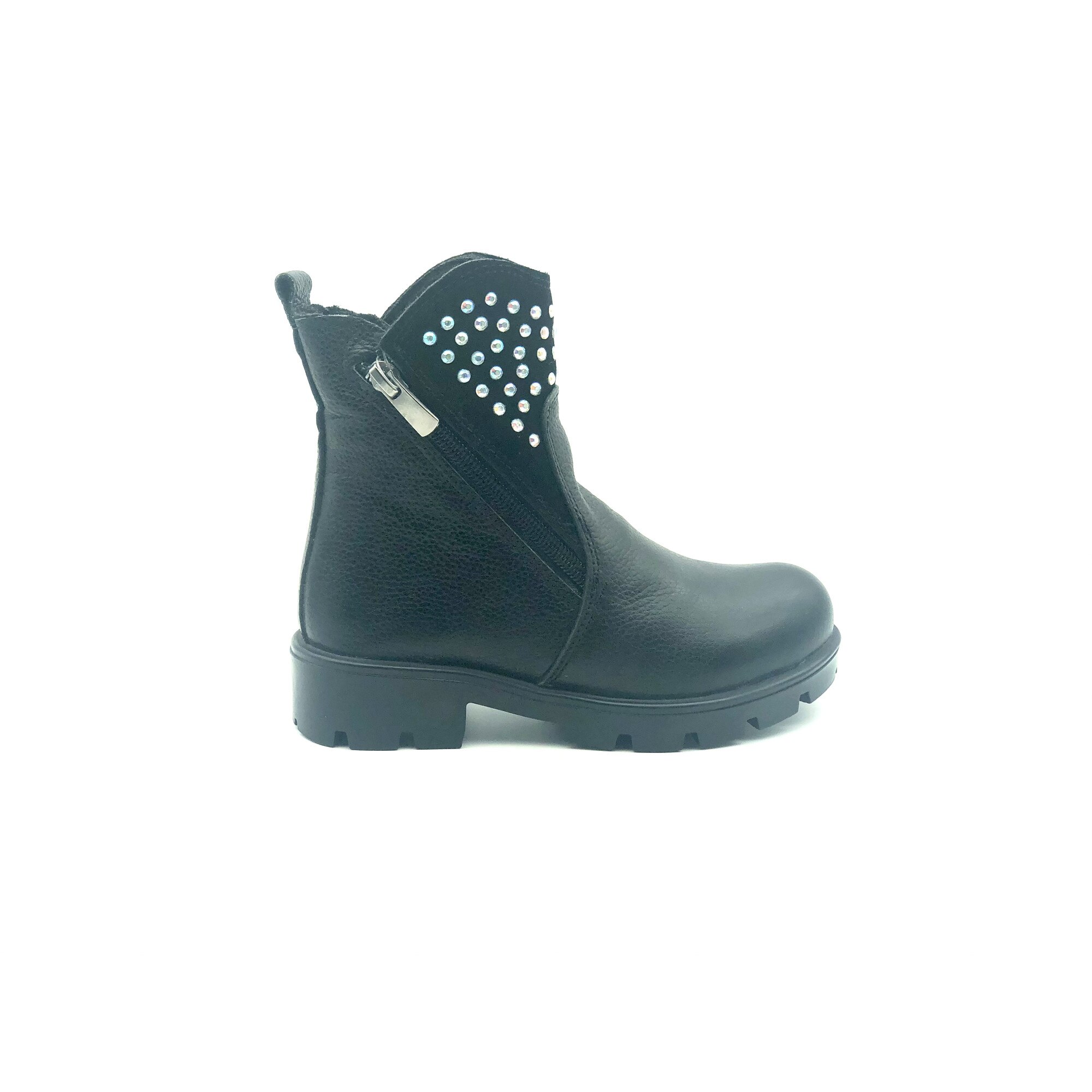 Cizme copii Sibel Bebe EVO905, ortopedice, piele naturala, Negru, Negru, 26 EU