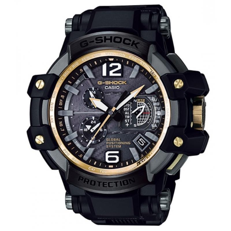 Ceas barbati Casio G-Shock Gravitymaster GPW-1000FC-1A9, Rasina, 20 ATM, Negru