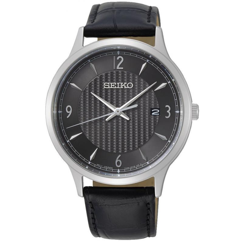 Ceas pentru barbati Seiko Quartz SGEH85P1, Curea din Piele, Maro