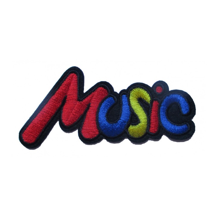 Текстилен стикер, Музикален модел, Многоцветен, 8,5х4см