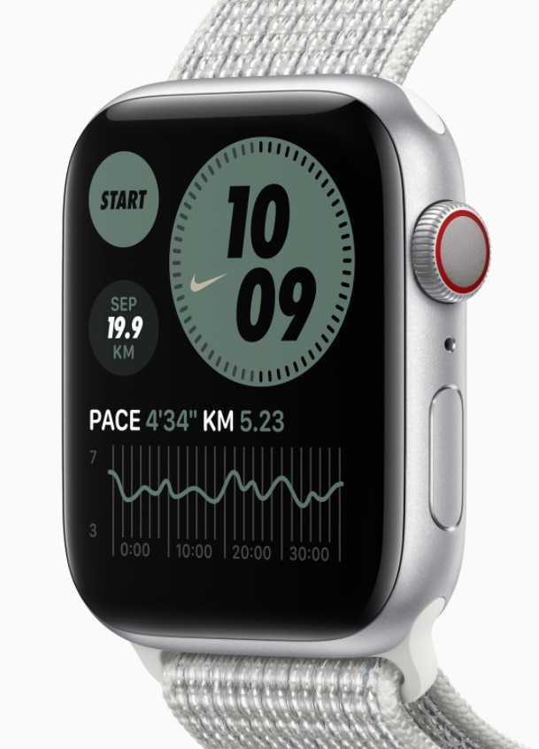 Apple Watch Nike SE, Cellular, Carcasa Aluminium 44mm Space Grey