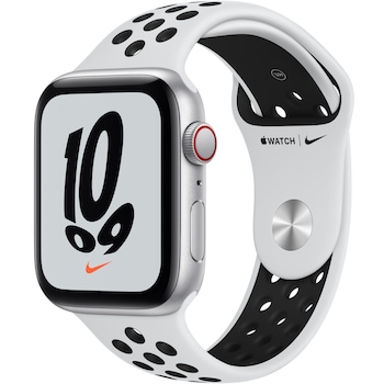 Apple Watch Nike SE, Cellular, Carcasa Aluminium 44mm Silver, Platinum/Black Nike Sport Band Apple Watch Nike SE, Cellular, Carcasa Aluminium 44mm Silver, Platinum/Black Nike Sport Band