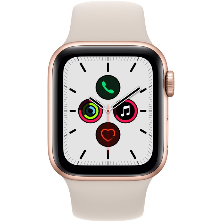 Apple Watch SE, GPS, 40 mm-es arany alumínium tok, Starlight Sport Band