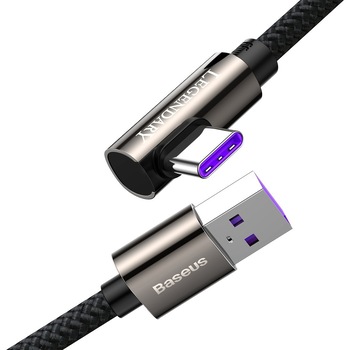 Cablu de date, Baseus Legendary, CATCS-C01, USB la USB-C, Fast Charge, 66W, Lungime 2 m, Negru, Pentru gaming, Tip snur acoperit cu nailon Cablu de date, Baseus Legendary, CATCS-C01, USB la USB-C, Fast Charge, 66W, Lungime 2 m, Negru, Pentru gaming, Tip snur acoperit cu nailon