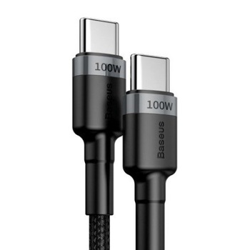 Cablu de date, Baseus Cafule PD2.0, USB type C, Quick Charge, 5 A, lungime 2 m, negru/gri Cablu de date, Baseus Cafule PD2.0, USB type C, Quick Charge, 5 A, lungime 2 m, negru/gri