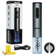Tirbuson electric amXea Tric Gri inchis, accesoriu taiat folie, 4 acumulatori, reincarcabil USB