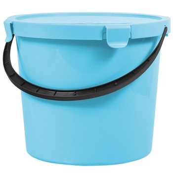 Galeata pentru compost Plast Team Berry, 10 L, albastru deschis Galeata pentru compost Plast Team Berry, 10 L, albastru deschis
