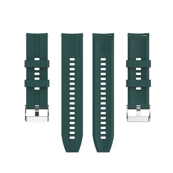 Curea silicon compatibil Huawei GT 2 , 46mm , verde inchis , latime curea 22mm Curea silicon compatibil Huawei GT 2 , 46mm , verde inchis , latime curea 22mm