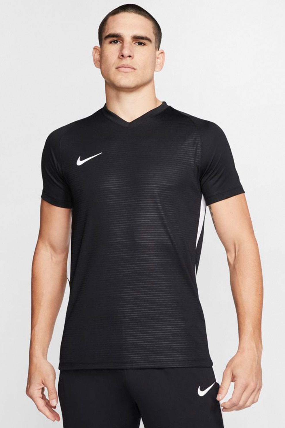 Nike, Tricou cu tehnologie Dri-Fit pentru fotbal Tempo Prem, Negru/Alb