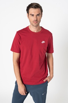 Nike - Sportswear Club kerek nyakú póló, Bordó/Fehér