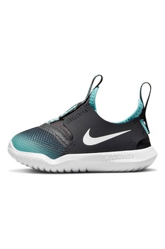 Nike, Pantofi sport slip-on Flex Runner, Negru/Albastru aqua