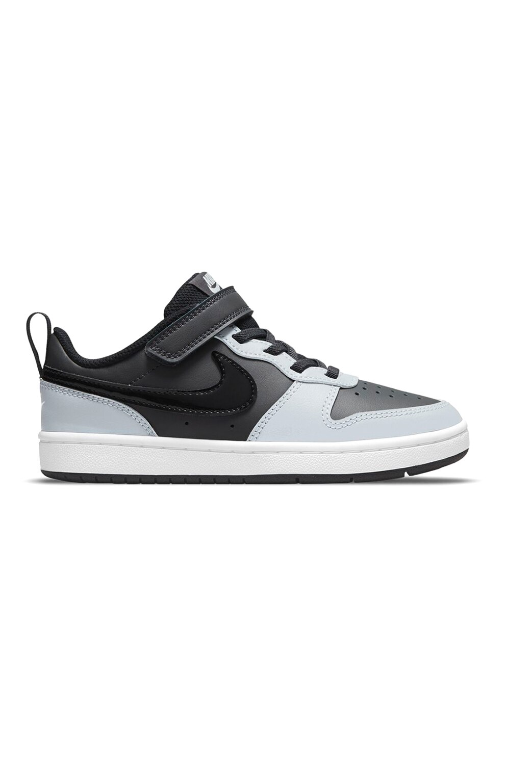 Nike, Pantofi sport cu insertii de piele Court Borough Low 2, Gri antracit
