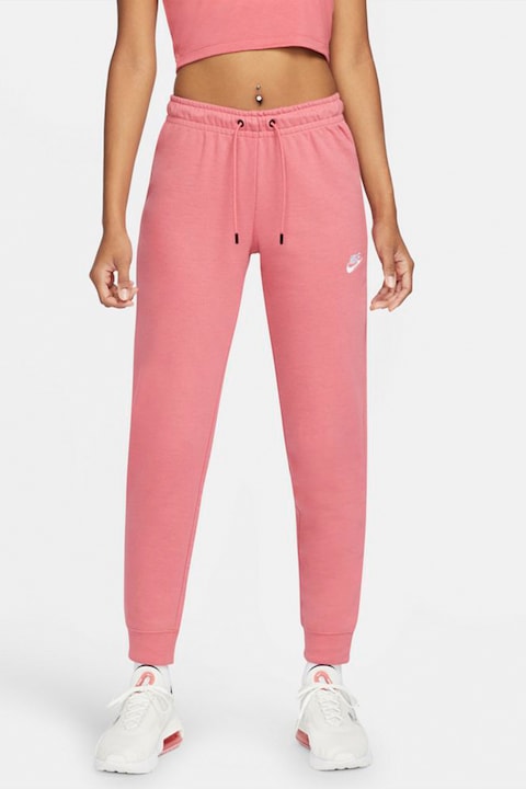 Nike, Спортен панталон Essential с връзка, Бял/Розово
