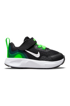 Nike, Pantofi sport cu banda velcro WearAllDay, Negru/Verde