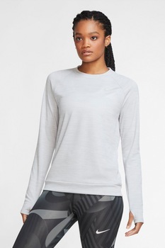 Nike - Блуза за бягане Pacer с ръкави релган, Сив