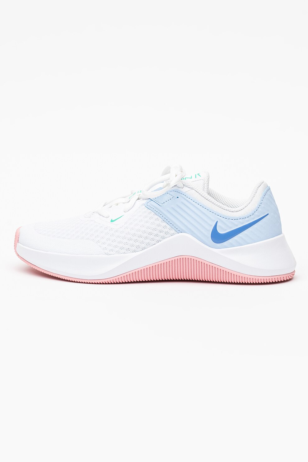 Nike, Pantofi pentru fitness MC Training, Alb/Albastru pastel/Roz pastel
