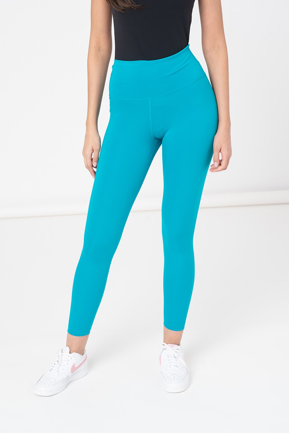 Nike, Colanti cu talie inalta pentru yoga, Turcoaz