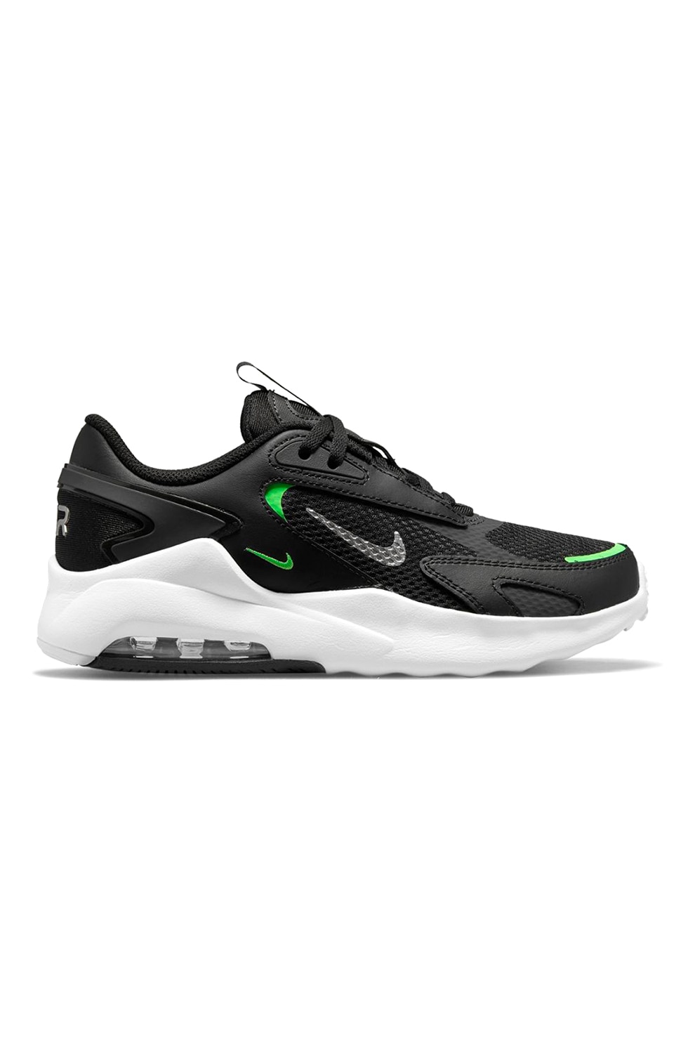 Nike, Pantofi sport low-top de piele si plasa Air Max Bolt, Negru