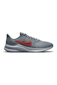 Nike, Pantofi low-top de plasa Downshifter 11, Gri inchis Nike, Pantofi low-top de plasa Downshifter 11, Gri inchis