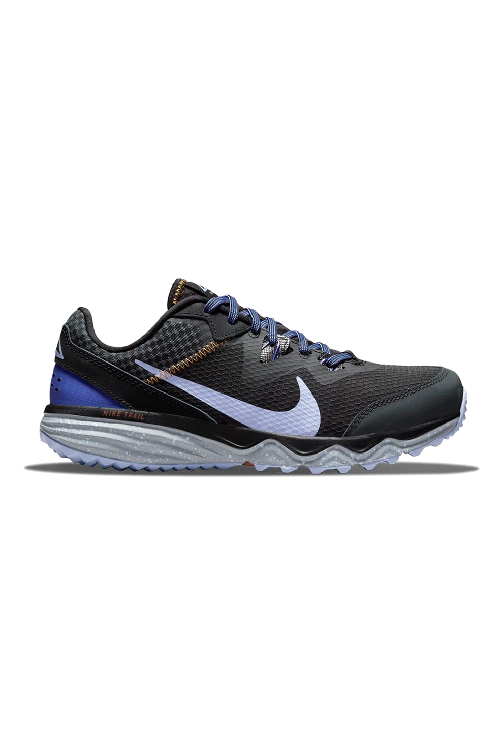 Nike, Pantofi cu garnituri de piele pentru alergare Juniper Trail, Negru
