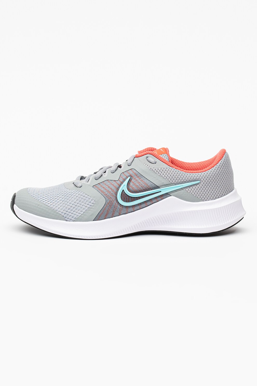 Nike, Pantofi sport low-top pentru alergare Downshifter 11, Gri cenusa/Albastru pastel