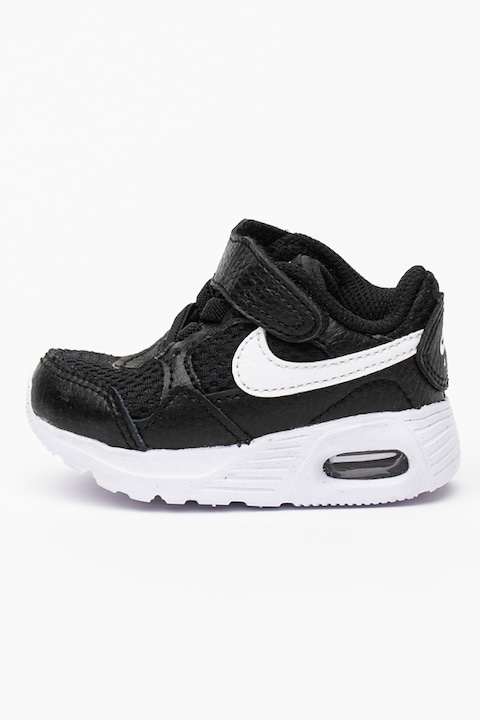 Nike, Спортни обувки Air Max SC с велкро и кожа, Бял/Черен