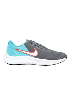 Nike - Обувки за бягане Star Runner 3 с лого, Тъмносив, аква