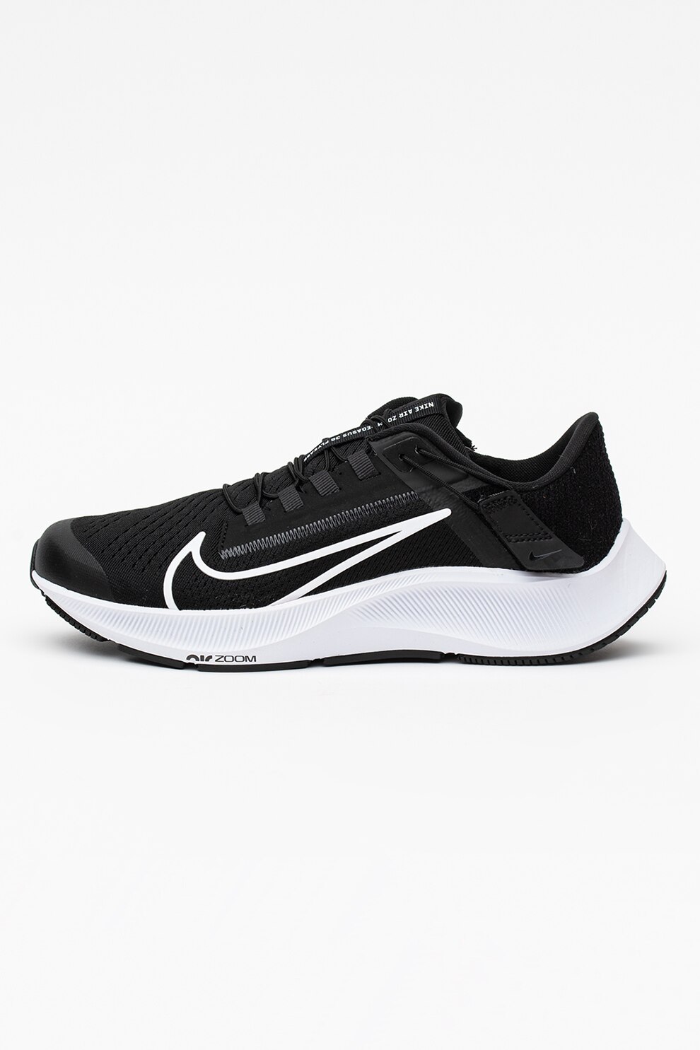 Nike, Pantofi cu detalii peliculizate pentru alergare Pegasus 38 FlyEase, Negru/Alb