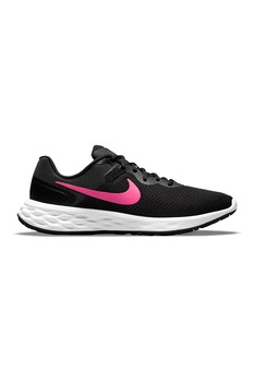 Nike, Pantofi cu imprimeu logo pentru alergare Revolution 6 Next Nature, Negru/Roz Nike, Pantofi cu imprimeu logo pentru alergare Revolution 6 Next Nature, Negru/Roz