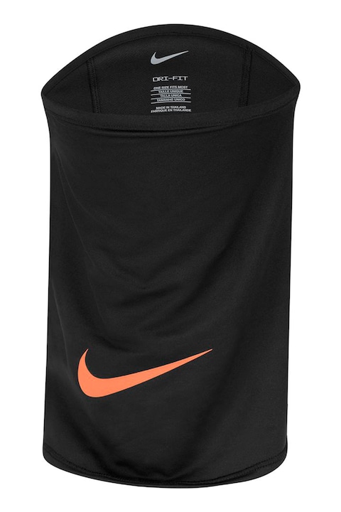 Nike, Dri-Fit logós nyakmelegítő sportoláshoz, Fekete/Narancssárga