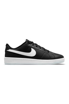 Nike, Pantofi sport de piele cu logo Court Royal 2, Negru/Alb Nike, Pantofi sport de piele cu logo Court Royal 2, Negru/Alb