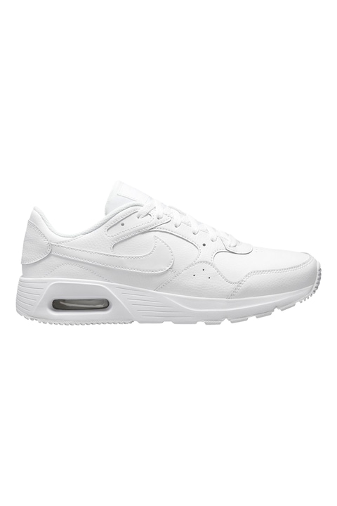 Nike, Спортни обувки Air Max с кожа и еко кожа, Бял
