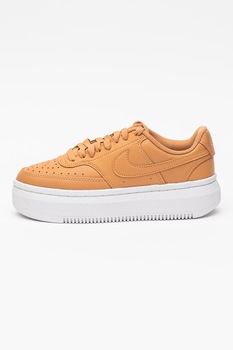 Nike - Court Vision Alta bőr és műbőr tartalmú sneaker, Narancssárga/Fehér