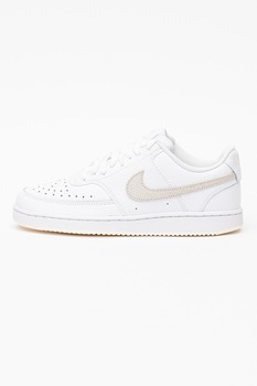 Nike, Pantofi sport de piele Court Vision, Alb Nike, Pantofi sport de piele Court Vision, Alb