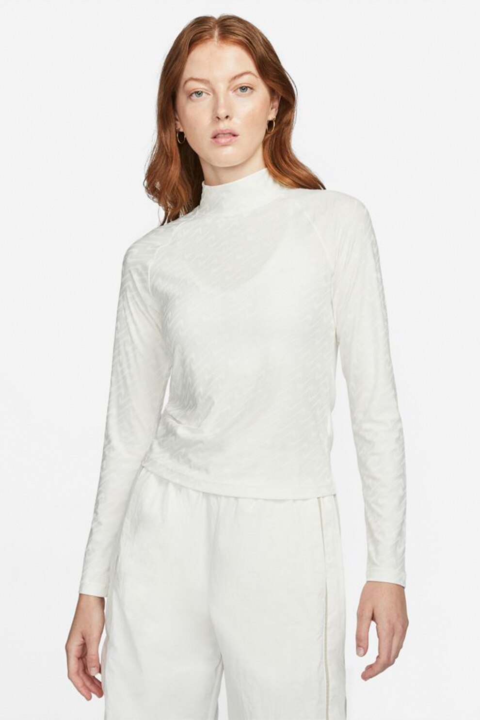 Nike, Bluza slim fit cu model logo Icon Clash, Alb