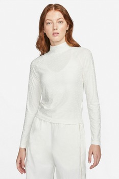 Nike, Bluza slim fit cu model logo Icon Clash, Alb Nike, Bluza slim fit cu model logo Icon Clash, Alb