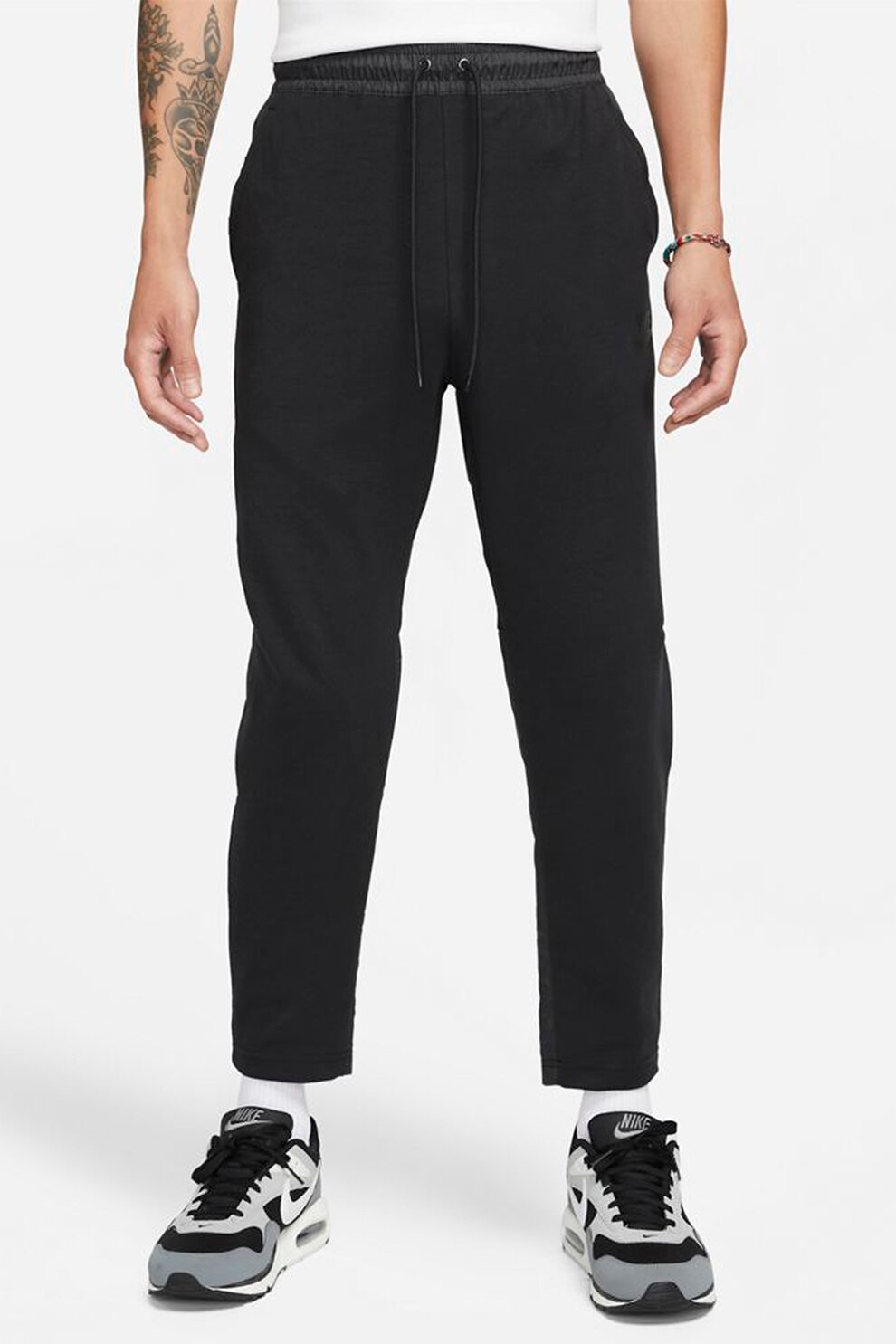 Nike, Pantaloni sport cu snur de ajustare, Negru