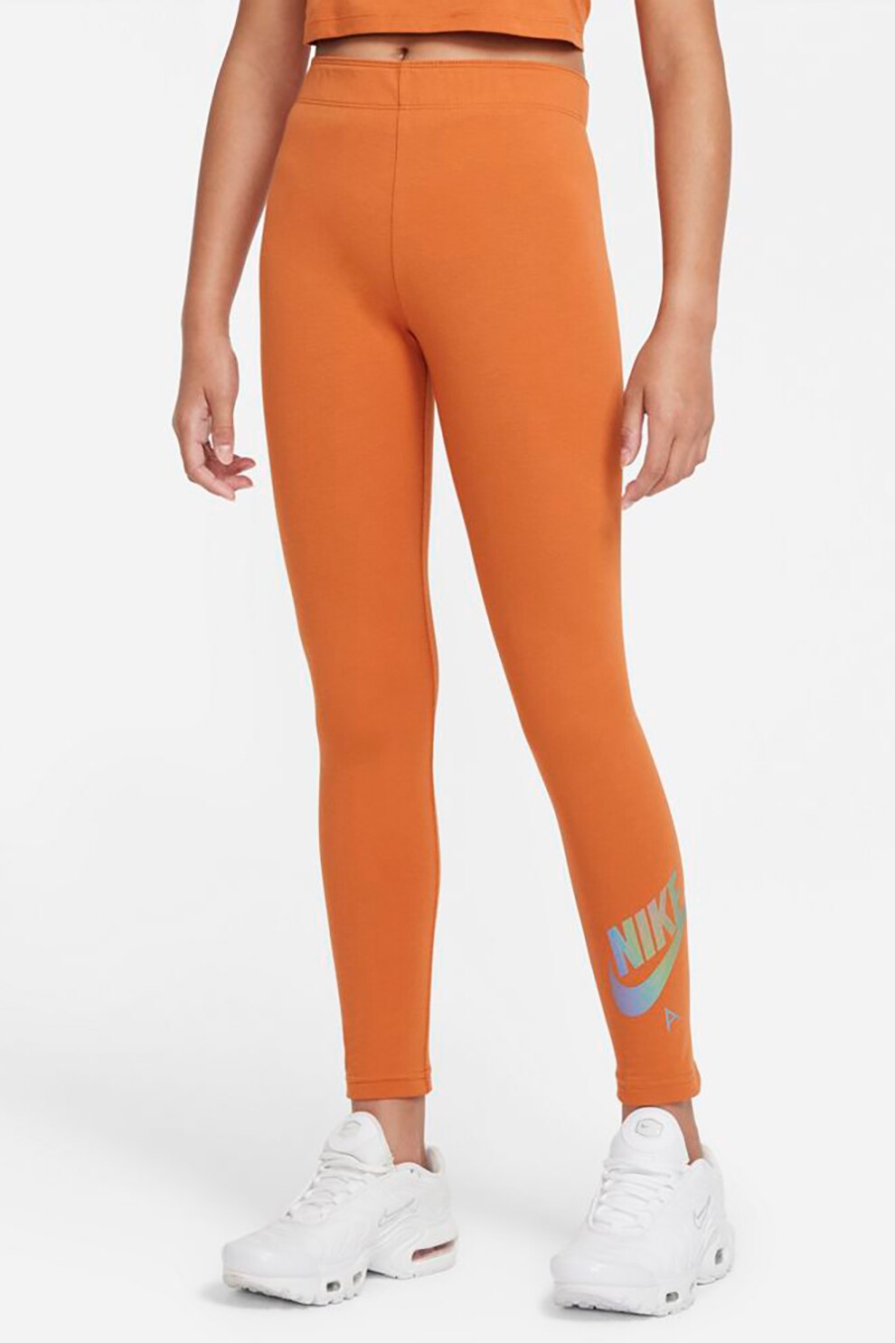 Nike, Colanti cu detaliu logo, pentru fitness Air, Oranj