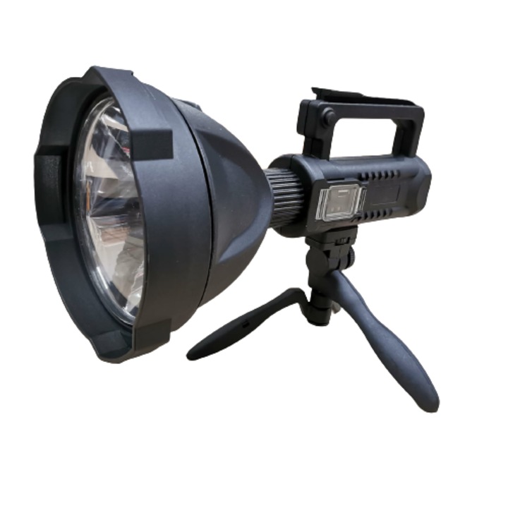 LED фенер viMAG, Мултифункционален рефлектор W591, P50 10W, USB зареждане, С дръжка, Статив, 4 фази, 31x16 см