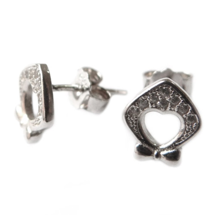 Cercei Fundita cu zirconiu, Argint 925