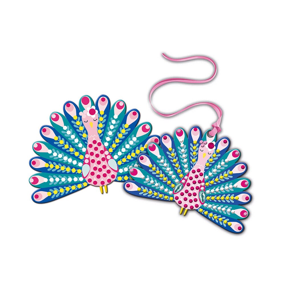 Set creativ, Janod, animale de decorat, 3 carduri, 7 ani+