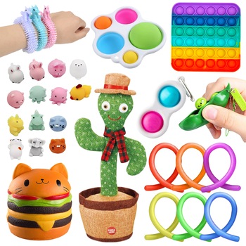 Set 29 Jucarii Zenuk® - Fidget toys, Cactus Dansator, Pop It, Simple Dimple, Squishy Mushy, Breloc, Multicolor Set 29 Jucarii Zenuk® - Fidget toys, Cactus Dansator, Pop It, Simple Dimple, Squishy Mushy, Breloc, Multicolor