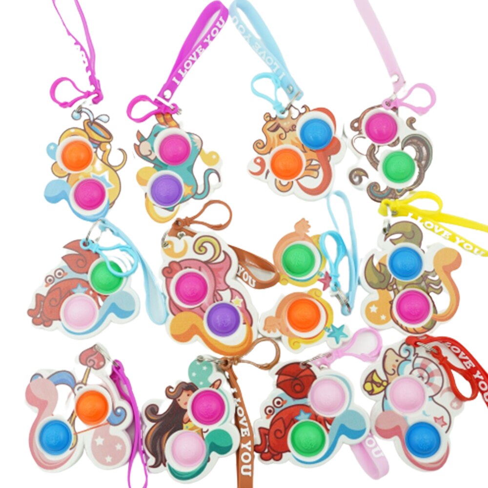 Set 2 Jucarii Model Random Zenuk® - Pop It, Simple Dimple Zodii, Fidget Toys, Breloc, Aleatoriu, Multicolor