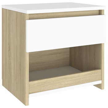 Noptiera cu sertar vidaXL, PAL, 40 x 30 x 39 cm, Bej Noptiera cu sertar vidaXL, PAL, 40 x 30 x 39 cm, Bej