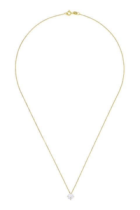 L'Instant D'or, Colier de lant de aur de 9K cu pandantiv cu zirconia, Auriu