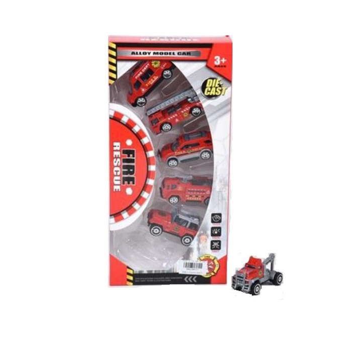 Magic Toys 861710 Truck Team: Tűzoltósági 6db-os kisautó szett 1/64-es